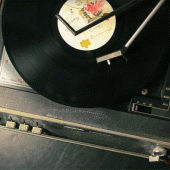 Prince - Purple rain on an old record player