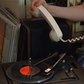 Playing a record in the telephone
