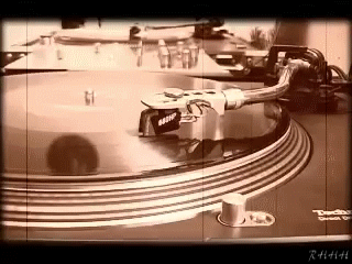 Vintage effect Technics turntable