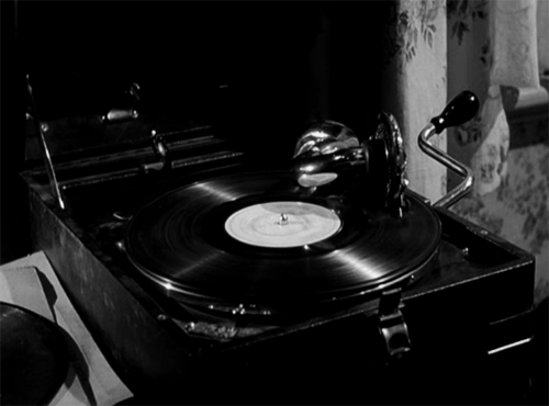 Fast spinning old gramophone