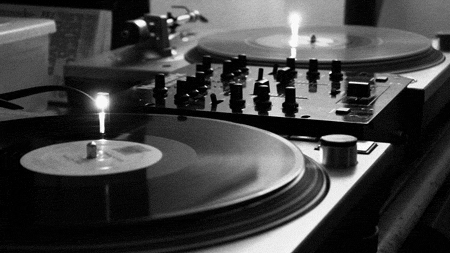 Two Technics turntables - Vinyl gif animations, record player gifs