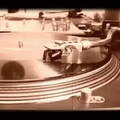 Vintage effect Technics turntable