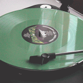 Backtrack green vinyl spinning