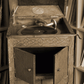 Old school cabinet gramophone