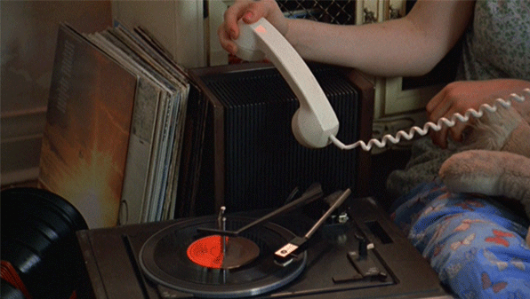 Playing a record in the telephone