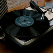 Vintage record player, Columbia