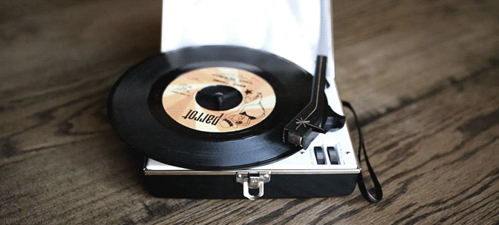Vintage portable record player
